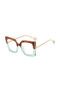 Drelina Leopard Blue Patterned Vintage & Retro Glasses