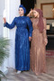 Sequined Camel Hijab Evening Dress 44961C - 5