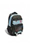 Boys' Middle School Wide Pocketed Patterned 5 Pocket School, Back, Bag - 2