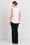 Women's Collar Shiny Stone Sleeveless Blouse 2183 Ecru - 4