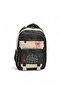 Boys' Middle School Wide Pocketed Patterned 5 Pocket School, Back, Bag