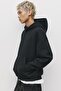 Bol kesim kapüşonlu sweatshirt - 4