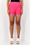 Women High Waist Solid Jegging Shorts, Fuchsia