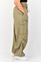 Women Regular Fit Solid Cargo Pants, Khaki - 4