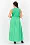 Women Textured Midi Dress, Green - 2