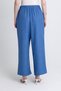 Indigo High Waist Front Pleat Detail Cotton Wide Leg Pants 8014A - 5
