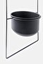 Square Decorative Parapet Hanging Plant Pot, Black - 3