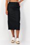 Women Solid Maxi Skirt, Black
