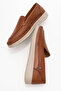 Women's Orthopedic Laceless Comfort Casual Shoes Real Leather Cr 2201 Tan - 6