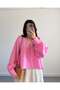 Women's Long Sleeve Pink Premium Muslin Fabric Shirt Blouse - 7