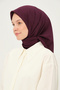 Plain Chiffon Square Scarf Plum Non-Slip Breathable Fabric 90X90 cm - 5