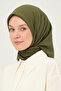 Plain Chiffon Square Scarf Light Khaki - 5