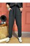 Women's Piece Side Mesh Rubber Waist Linen Trousers
