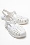 Closed Front Beach Sandals White