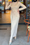 Women Lycra Button Detailed Islamic Dress Nms046
