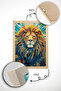 One Piece Real Raw Wooden Framed Mosaic Themed Painting - Model 35 - 4