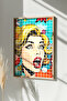 One Piece Real Raw Wooden Framed Popart Square Striped Painting - Model 29 - 2