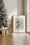 One Piece Real Raw Wooden Framed New Year Themed Painting - Model 102