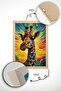 One Piece Real Raw Wooden Framed Mosaic Themed Painting - Model 26 - 4