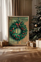 One Piece Real Raw Wooden Framed New Year Themed Painting - Model 8