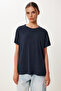 Pack of 2 Basic Modal Knitted T-Shirts Hfn0002 Dark Blue Stone - 3