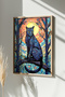One Piece Real Raw Wooden Framed Mosaic Themed Painting - Model 21 - 2