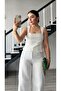 White Peplum Corset Blouse - 4
