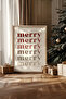 One Piece Real Raw Wooden Framed New Year Themed Painting - Model 29