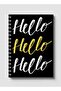 دفتر ملاحظات حلزوني مع غلافين أمامي وخلفي صلبين بتصميم Hello