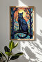 One Piece Real Raw Wooden Framed Mosaic Themed Painting - Model 21