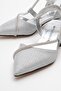 Women's High Heel Shoes Silver Glitter - 3
