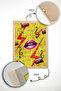 One Piece Real Raw Wooden Framed Popart Mosaic Striped Table - Model 1 - 2
