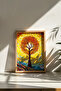 One Piece Real Raw Wooden Framed Mosaic Themed Painting - Model 12 - 3