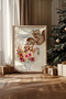 One Piece Real Raw Wooden Framed New Year Themed Painting - Model 49