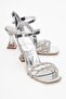 Women's Stone Heeled Shoes SILVER MIRROR