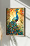 One Piece Real Raw Wooden Framed Mosaic Themed Painting - Model 25 - 2