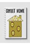 دفتر ملاحظات حلزوني مع غلافين أمامي وخلفي صلبين بتصميم Sweet Home