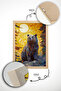 One Piece Real Raw Wooden Framed Mosaic Themed Painting - Model 30 - 4