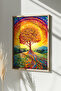 One Piece Real Raw Wooden Framed Mosaic Themed Painting - Model 8 - 2