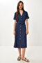 Belted Midi Linen Shirt Dress