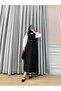 Double Breasted Button Detailed Belted Gilet Dress - 6