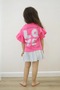 Girl's Glittery Pleated Skirt Suit - Pink - 2