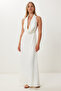 Degaje Collar Satin Surface Dress - 3