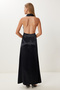 Degaje Collar Satin Surface Dress Lfg0033 Black - 5