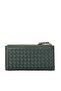Genuine Leather Women's Wallet Knitted Green 2760 - 2