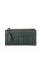 Genuine Leather Women's Wallet Knitted Green 2760