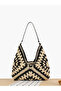 Butterfly Model Strap Strap Lined Beachwear Seaside Vacation Straw Shoulder Bag with Snap Fasteners Inside - 6