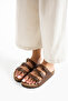 Women's Orthopedic Slipper Genuine Leather Anatomical Cork Sole Daily Comfortable Slipper - 3