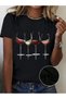 Cocktail and Glass Summer Season Product Stylish Modern Design Printed Unisex Oversize Crew Neck T-Shirt - 2
