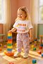 Girl's Written T-Shirt and Lilac Pants Combination - 5